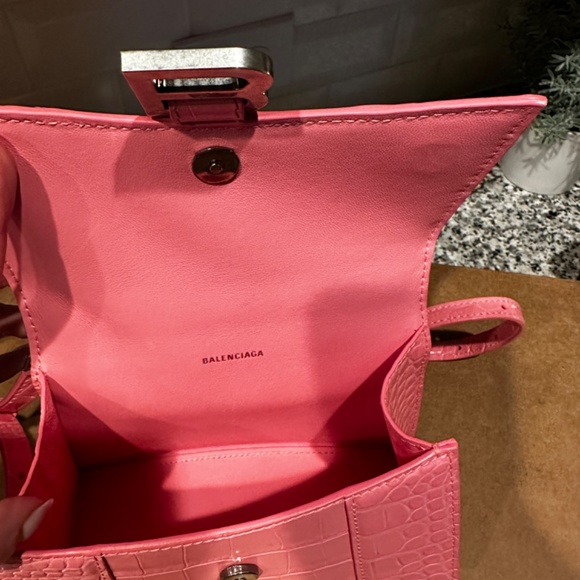 Balenciaga Crocodile Embossed Hourglass Handbag - Picture 4 of 6